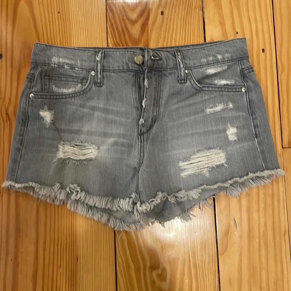 EUC Joe’s gray denim cut off jean shorts